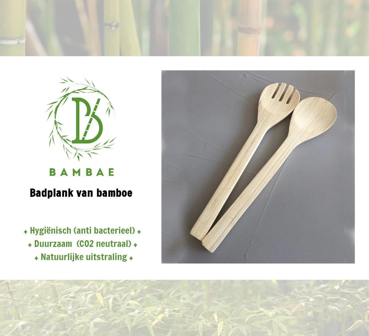 Bambae Luxe Bamboe Serveurs Salade - Pour Cuillères à Servir La Salade - Serveurs De Salade - Couverts à Salade Couvert - Couverts - Ustensiles De Cuisine - Cuillère En Bois - Fourchette - Durable - Eco 4 Bambae Luxe Bamboe Serveurs Salade - Pour Cuillères à Servir La Salade - Serveurs De Salade - Couverts à Salade Couvert - Couverts - Ustensiles De Cuisine - Cuillère En Bois - Fourchette - Durable - Eco – Image 4