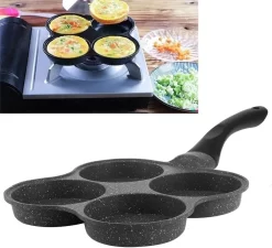 Poêle à Crêpes 4 Trous, Revêtement Antiadhésif, Crêpes En Aluminium, Omelette, Poêle à œufs, Cocotte, Cuisinière à Petit-déjeuner, Ustensiles De Cuisine Pour Cuisinière à Induction, Cuisinière à Gaz -Fournitures De Cuisine Boutique 1200x1094 3