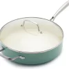 GreenLife Artizan Sauteuse Avec Revêtement Antiadhésif 30 Cm / 4,8 Litres, Sans PFAS, Turquoise