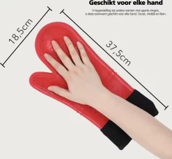 SWILIX De Gants De Four 2 Pièces - Gants De Four - Gant De Four En Siliconen - Gant De BBQ - Extra Long - Rouge -Fournitures De Cuisine Boutique 1200x1113 1
