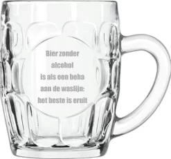 Libbey Chope à Bière Gravée - 55cl - La Bières Sans Alcool Est Comme Un Soutien-gorge Sur La Corde à Linge : Le Meilleur Est Sorti