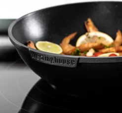 Westinghouse Batterie De Cuisine - Poêle Wok 28 Cm + Poêle Grill 28 Cm - Série Performance - Zwart -Fournitures De Cuisine Boutique 1200x1116 1