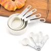 Cuillère Doseuse, Cuillère, Cuillère Doseuse, 8 Cuillères Doseuses Et Cuillères Pour La Cuisine, Lot De 4 Tasses Et 4 Cuillères Doseuses Pour La Cuisine, Pour Mesurer Les Ustensiles De Cuisine (blanc)
