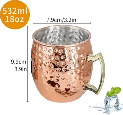 Set De 4 Tasses Mule De Moscou Pour Cocktails En Acier Inoxydable Plaqué Cuivre 18 Oz/540 Ml Avec Pailles En Cuivre, Doseur, Cuillère, Perfect Pour Cadeau De Boissons Froides (4 Pièces) -Fournitures De Cuisine Boutique 1200x1120 3