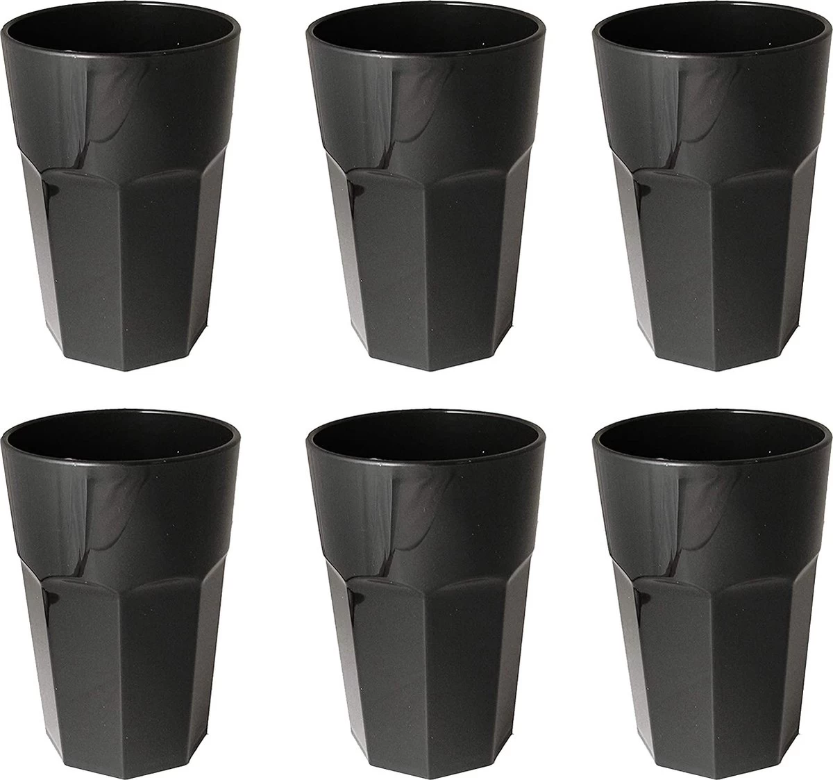 Set Design Lot De 6 Gobelets En Verre Ou Long Drink En Plastique, 14,95 Oz, 4,91 Pouces De Haut, Incassables, Octogonaux, Empilables Et Lavables Au Lave-vaisselle 1 Set Design Lot De 6 Gobelets En Verre Ou Long Drink En Plastique, 14,95 Oz, 4,91 Pouces De Haut, Incassables, Octogonaux, Empilables Et Lavables Au Lave-vaisselle