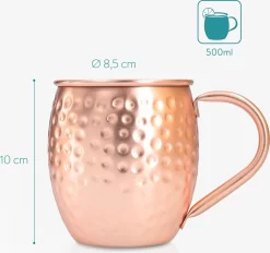 Navaris Moscow Mule Cups - Set De 2 - Tasses à Cocktail - Mug Pour Moscow Mule Et Cocktails - Acier Inoxydable - 2 Tasses En Cuivre -Fournitures De Cuisine Boutique 1200x1126 2