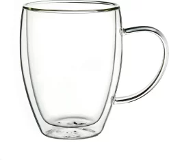 Verre à Thé Creano , Verre à Café, Verre à Latte, Double Paroi, Verre Thermique, Avec Poignée, Grand, En Verre Borosilicaté, 6 X 400 Ml -Fournitures De Cuisine Boutique 1200x1135 7