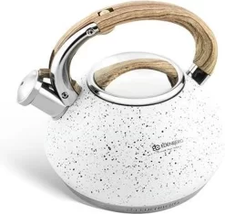 Edënbërg White Line - Bouilloire à Sifflet En Acier Inoxydable - 3,0 Litres - Fond 7 Couches! -Fournitures De Cuisine Boutique 1200x1139 5