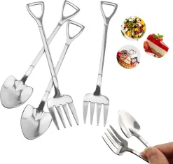 Ancuioyz Couverts 8 Pièces Petite Fourchette à Fruits En Acier Inoxydable, Cuillère à Café, Cuillère à Glace, Cuillère à Dessert, Cuillère à Mélanger En Forme De Pelle 9 Ancuioyz Couverts 8 Pièces Petite Fourchette à Fruits En Acier Inoxydable, Cuillère à Café, Cuillère à Glace, Cuillère à Dessert, Cuillère à Mélanger En Forme De Pelle -Fournitures De Cuisine Boutique 1200x1140