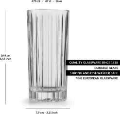 Verre à Long Drink Libbey Flashback - 470 Ml / 47 Cl - 6 Pièces - Passe Au Lave-vaisselle - Haute Qualité - Verre Robuste - Design Vintage Classique -Fournitures De Cuisine Boutique 1200x1142 4