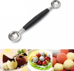Cuillère à Boules De Melon - Cuillère à Melon Avec 2 Cuillères Différentes - Coupe-melon - Cuillère à Fruits - Zwart -Fournitures De Cuisine Boutique 1200x1144