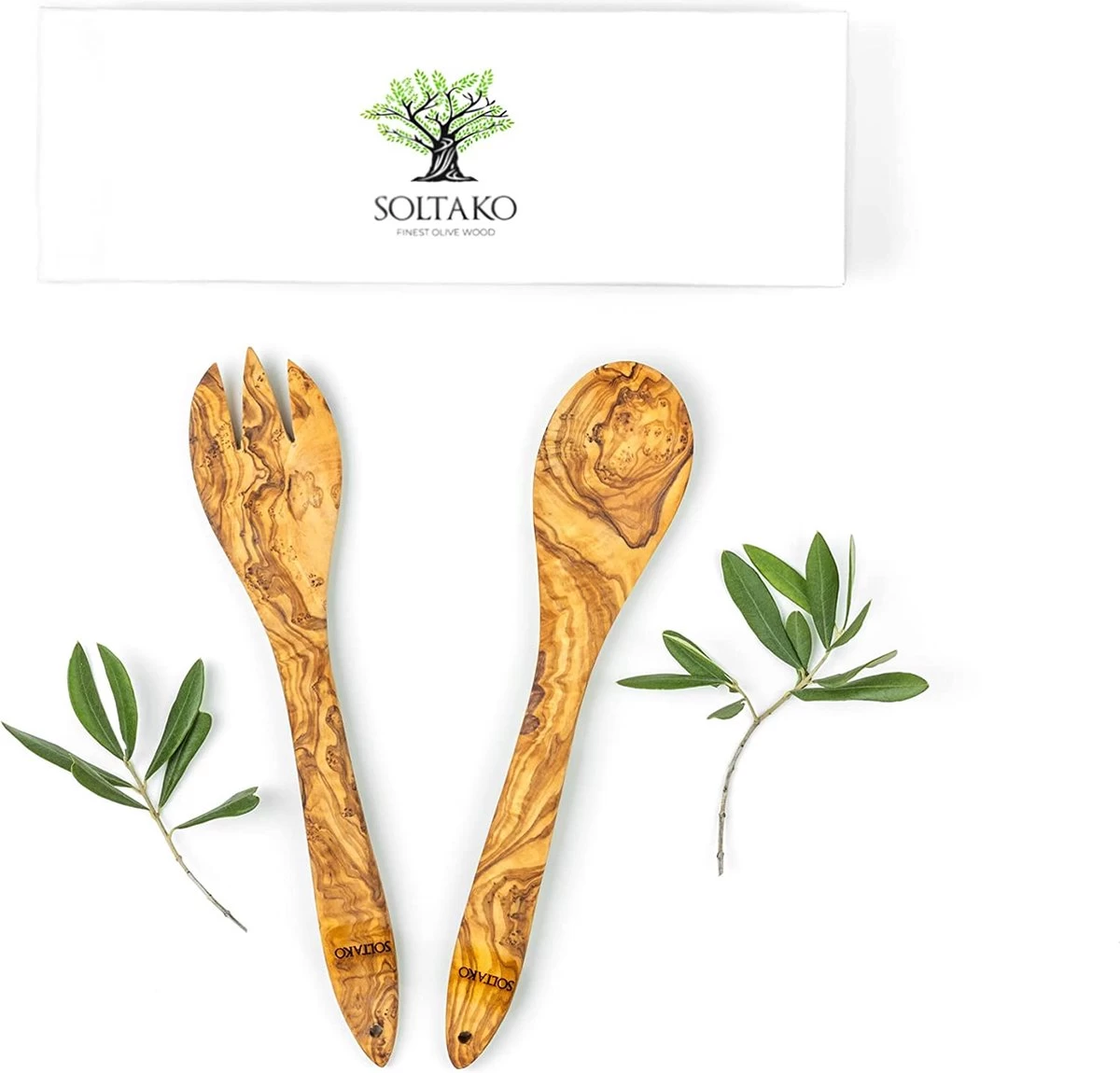 Serveurs Couvert à Salade En Bois D'Olivier, Set De 2 Cuillères De Cuisson 100% Wood D'Olivier Natural , Spatules En Bois D'Olivier, Couverts à Salade, Ustensile De Kitchen Haute Résistance à La Heat , 30 Cm 8 Serveurs Couvert à Salade En Bois D'Olivier, Set De 2 Cuillères De Cuisson 100% Wood D'Olivier Natural , Spatules En Bois D'Olivier, Couverts à Salade, Ustensile De Kitchen Haute Résistance à La Heat , 30 Cm – Image 8