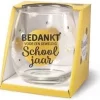 Fin D'année Scolaire - Verre à Vin - Verre à Eau - Merci Pour Une Belle Année Scolaire - Pour Professeur Et Professeur - Rempli De Chocolats Italiens Emballés - Dans Une Boîte Cadeau Avec Ruban De Couleur