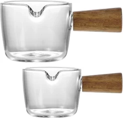 Ensemble De Verres à Mesurer à Expresso House Of Set - Verres à Liqueur Barista - Mini Tasse à Mesurer 50 Ml Et 100 Ml - Bols De Service Multifonctionnels - Bol à Sauce - Bol à Sauce - 2 Pièces