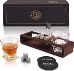 Ensemble De Verres à Whisky Et Ensemble De Pierres à Whisky / 2 Verres à Whisky 8 Pierres à Whisky Dans Un Cadre En Bois + Coffret Cadeau / Cadeaux Pour Hommes / Ensemble Cadeau à Whisky / Idée Cadeau / Verres En Cristal (rouge Vintage) -Fournitures De Cuisine Boutique 1200x1158 3