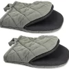 Topsky Manique, Gants De Manique, Gants De Four Résistants à La Chaleur, Gants De Four à Micro-Ondes, Néoprène Résistant à La Chaleur, Coton, Surfaces, Antidérapants, Gants De Four Courts, 1 Paire (Gris)