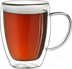 Verre à Thé Creano , Verre à Café, Verre à Latte, Double Paroi, Verre Thermique, Avec Poignée, Grand, En Verre Borosilicaté, 6 X 400 Ml -Fournitures De Cuisine Boutique 1200x1159 3