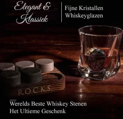 ROCHERS Set De Whisky De Luxe - L' Set Du Connaisseur - Twist Whisky Glas Edition - Pierres De Granit - Cadeau Pour Homme Et Femme -Fournitures De Cuisine Boutique 1200x1159 4