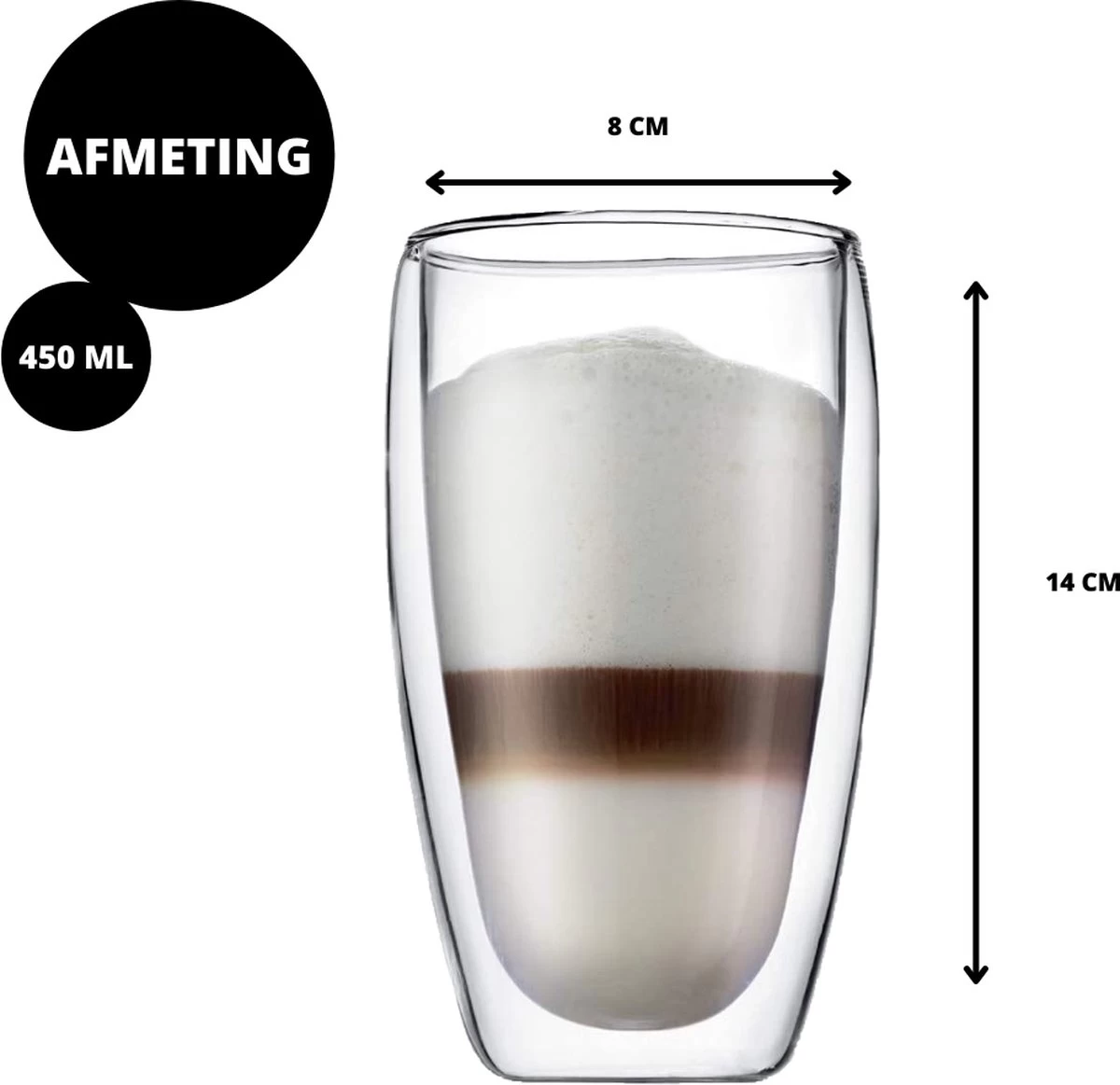 GLAEZ® Verres à Double Paroi - 4 Pièces - Verres à Café à Café Latte Macchiato - Tasses à Café/Verres à Thé - Verre Long Drink - Verre Mojito - Verre à Café Verres à Thé à La Main - Verres à Café Double Paroi - Set De 6 Pièces - 450 Ml 5 GLAEZ® Verres à Double Paroi - 4 Pièces - Verres à Café à Café Latte Macchiato - Tasses à Café/Verres à Thé - Verre Long Drink - Verre Mojito - Verre à Café Verres à Thé à La Main - Verres à Café Double Paroi - Set De 6 Pièces - 450 Ml – Image 5