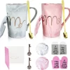 Tasses à Café Mr Et Mrs, Tasse En Céramique Marbrée 420 Ml, Coffret Cadeau Tasse à Café, Cadeau De Mariage Pour Couple, Mariée Et Marié, Mariage, Fiançailles, Anniversaire, Saint Valentin