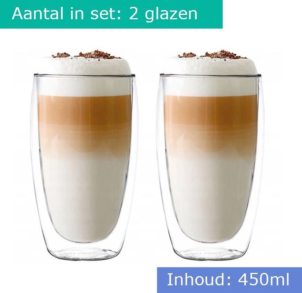 Verres à Latte Macchiato De Luxe Double Paroi - Verres à Verres à Café Double Paroi - Verres à Cappuccino - Tasse à Cappuccino - Verres à Latte - Verre à Thé Double Paroi 450 ML - Set De 2 5 Verres à Latte Macchiato De Luxe Double Paroi - Verres à Verres à Café Double Paroi - Verres à Cappuccino - Tasse à Cappuccino - Verres à Latte - Verre à Thé Double Paroi 450 ML - Set De 2 – Image 5