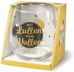 Verre à Vin - Verre à Eau - Pas De Bites Mais Remplissez Vous êtes Vraiment Génial - Dans Un Coffret Cadeau Avec Ruban Coloré