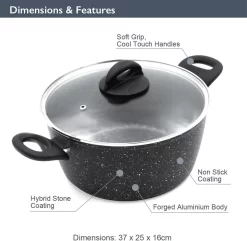 Poêle à Frire Blackmoor Avec Couvercle, 24 Cm, Noir, Antiadhésif Et Résistant Aux Rayures, Cool Froides Au Toucher, Convient Pour Les Cuisinières à Induction, électriques Et à Gaz 8 Poêle à Frire Blackmoor Avec Couvercle, 24 Cm, Noir, Antiadhésif Et Résistant Aux Rayures, Cool Froides Au Toucher, Convient Pour Les Cuisinières à Induction, électriques Et à Gaz -Fournitures De Cuisine Boutique 1200x1170 7