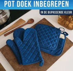 LauterSchutz® Gaines De Gants De Four Et Maniques Dans Un Ensemble - En Coton Recyclé De Différentes Couleurs (Blau) 12 LauterSchutz® Gaines De Gants De Four Et Maniques Dans Un Ensemble - En Coton Recyclé De Différentes Couleurs (Blau) -Fournitures De Cuisine Boutique 1200x1171 6