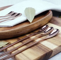 House Of Husk ™ - Set De Cuillères à Café Longues - 17CM - Or Rose - Cuillère à Long Drink En Or Rose - Cuillère à Sorbet - Cuillère à Latte Macchiato - Cuillère à Café - Acier Inoxydable - 6 Pièces -Fournitures De Cuisine Boutique 1200x1172 3