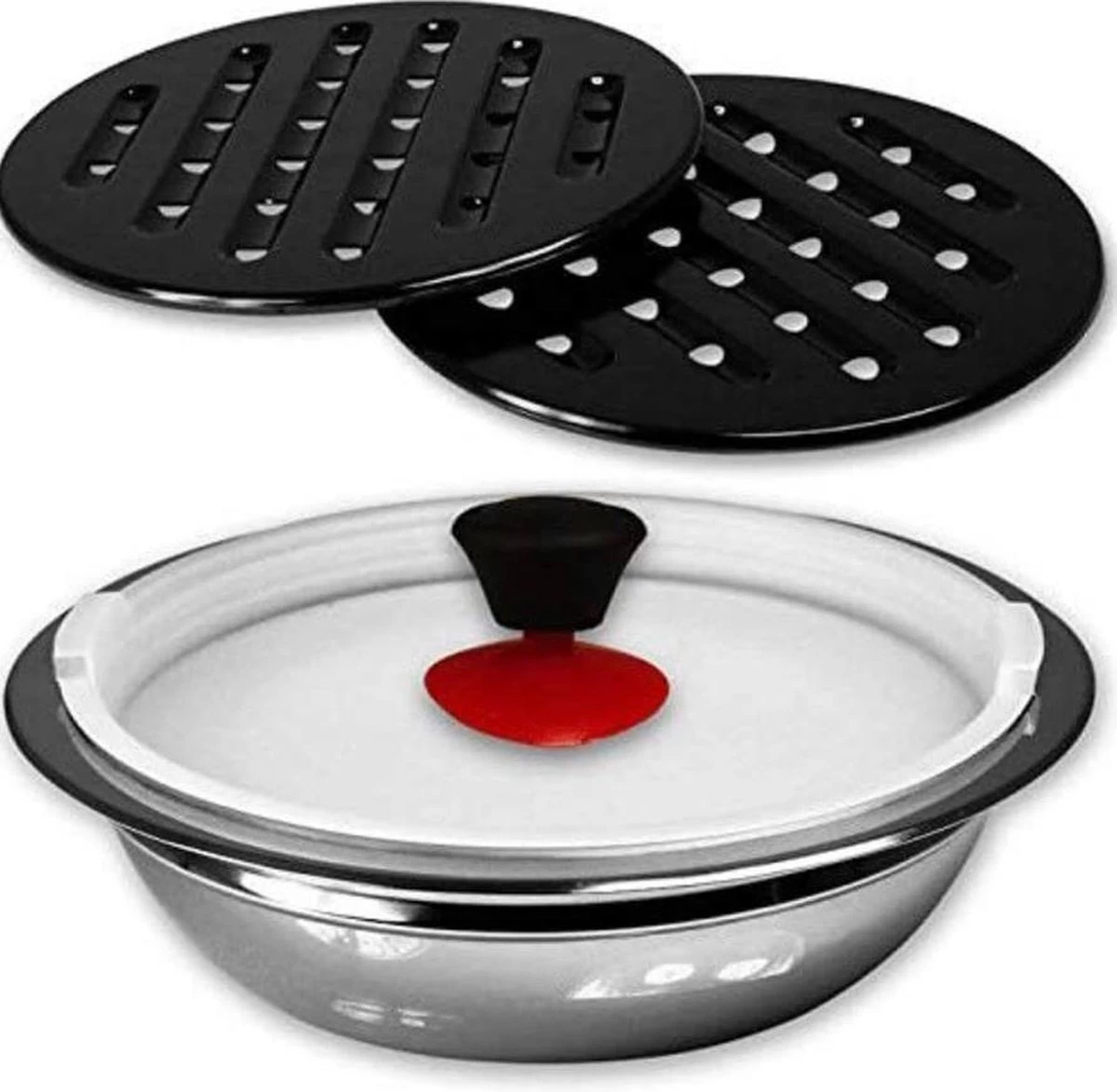 Royal Swiss - Pan Induction 16 Pièces Avec Couvercle En Verre - Casserole / Casserole / Poêle En Acier Inoxydable - Sans PFAS 5 Royal Swiss - Pan Induction 16 Pièces Avec Couvercle En Verre - Casserole / Casserole / Poêle En Acier Inoxydable - Sans PFAS – Image 5