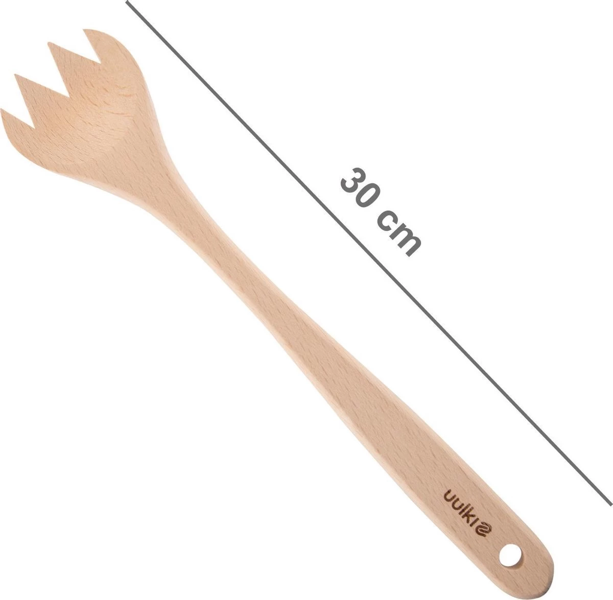 Couverts à Salade En Bois Uulki | Service à Salade Avec Cuillère à Salade Et Fourchette à Salade En Bois De Hêtre Européen (33 Cm) 2 Couverts à Salade En Bois Uulki | Service à Salade Avec Cuillère à Salade Et Fourchette à Salade En Bois De Hêtre Européen (33 Cm) – Image 2