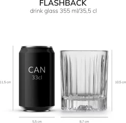 Verre à Boire Libbey Flashback - 355 Ml / 35,5 Cl - 6 Pièces - Passe Au Lave-vaisselle - Haute Qualité - Verre Robuste - Design Vintage Classique -Fournitures De Cuisine Boutique 1200x1176 9