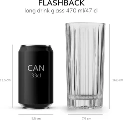 Verre à Long Drink Libbey Flashback - 470 Ml / 47 Cl - 6 Pièces - Passe Au Lave-vaisselle - Haute Qualité - Verre Robuste - Design Vintage Classique -Fournitures De Cuisine Boutique 1200x1177 9