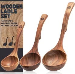 Ensemble De Cuillères à Soupe En Bois Petites Et Grandes, Cuillère De Cuisson Cuillère à Soupe Cuillère à Soupe Cuillère à Soupe Cuillère à Sauce - Ensemble De 3 - Accessoires De Cuisine - De Haute Qualité Et Durables
