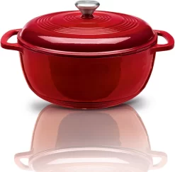 Cocotte En Fonte Ernesto - 5,7 L - Cocotte Ronde En Fonte émaillée Rouge - Capacité : 5,7 L - Résistant à La Température : Jusqu'à 240 °C - Avec Système Goutte à Goutte Pour Rôtir Juteux Et Aromatique, Braiser Ou Cuire à La Vapeur -Fournitures De Cuisine Boutique 1200x1179 3
