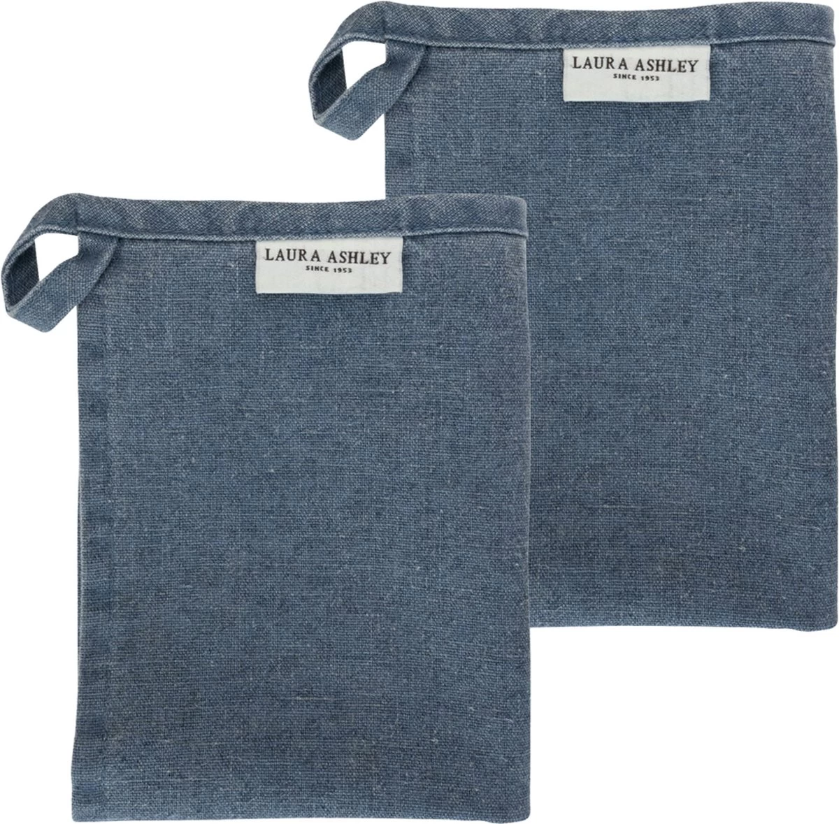 Laura Ashley Kitchen Linen Collectables - Laura Ashley Set 2 Essuies De Vaisselle Wild Clématite Blauw 1 Laura Ashley Kitchen Linen Collectables - Laura Ashley Set 2 Essuies De Vaisselle Wild Clématite Blauw