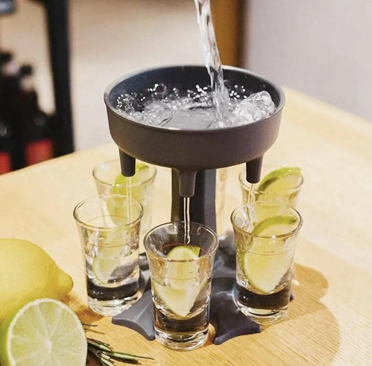Fontaine à Shot Grijs Comprenant 6 Verres à Shot Transparent + Bouchons De Fuite - Shot Maker - Distributeur De Shot - Verseur - Shots - Verres à Shot - Distributeur - Boisson - Fête - Idée Cadeau Originale - Fontaine à Shot 5 Fontaine à Shot Grijs Comprenant 6 Verres à Shot Transparent + Bouchons De Fuite - Shot Maker - Distributeur De Shot - Verseur - Shots - Verres à Shot - Distributeur - Boisson - Fête - Idée Cadeau Originale - Fontaine à Shot – Image 5