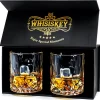 Whisiskey Classic Tumbler Verres à Whisky - 2 Verres Tumbler - Ensemble De Verres à Whisky - Verres à Verres à Eau - Verres à Boire - Glas 345 Ml - Cadeau Pour Homme Et Femme - Cadeau Pour Homme Et Femme
