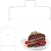 Relaxdays 4x Scie à Gâteau En Acier Inoxydable - Coupe-gâteau - Coupe-gâteau - Séparateur De Fond De Gâteau 2 Fils De Scie