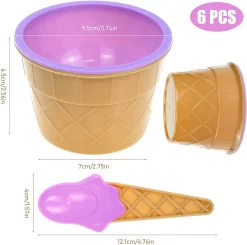 6 Pièces Sundae Avec Cuillères, Bols à Dessert, Cadeaux, Ensemble De Tasses à Glace, Pour Les Enfants, Jolis Bols à Glace Colorés Pour Les Enfants, Pour La Famille, Le Camping, La Fête De Noël -Fournitures De Cuisine Boutique 1200x1190 4