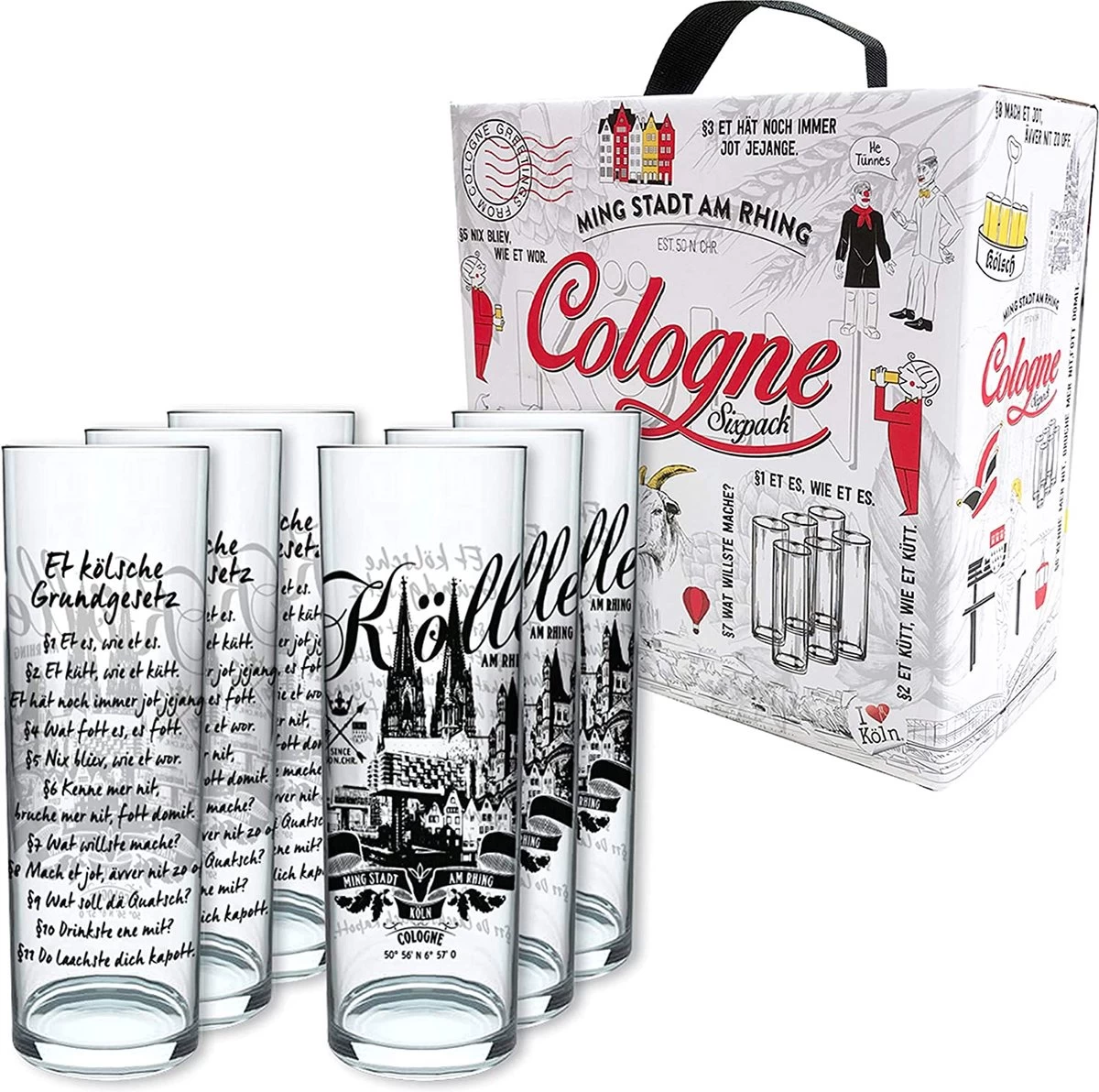 6 Morceaux De 0 Ml Chacun | Loi Fondamentale De Cologne Et Ville Des Ming | Verres à Bière, Tiges Kölner, Verres à Boire 2 6 Morceaux De 0 Ml Chacun | Loi Fondamentale De Cologne Et Ville Des Ming | Verres à Bière, Tiges Kölner, Verres à Boire – Image 2