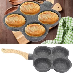 Pan à Frire En Aluminium, Revêtement Antiadhésif Pour Poêle à Omelette Avec Poêle à Crêpes à œufs à 4 Trous Pour Cuisinière à Gaz à Induction 14,6 X 7,7 X 1 Po -Fournitures De Cuisine Boutique 1200x1192 8
