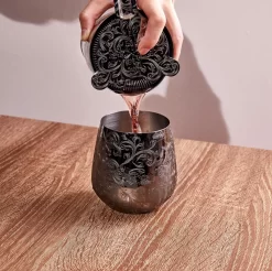 Sky Fish Verres à Vin En Acier Inoxydable – Etch Lot De 4 Gobelets à Cocktail Sans Pied, Tasses à Vin Noir, Lavage à La Main Uniquement. -Fournitures De Cuisine Boutique 1200x1194 10