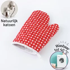 Gant De Cuisine Avec Manique Gants De Four - Pois Blancs Katoen , Maniques Résistant à La Chaleur Jusqu'à 200°C Set De 2 Maniques Et Gants De Four Set Gants De Four -Fournitures De Cuisine Boutique 1200x1195 20