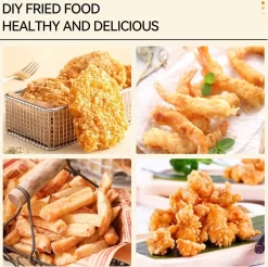 Friteuse En Acier Inoxydable Avec Thermomètre - 3,2 L - Égouttoir à Huile Et Couvercle - Friteuse De Style Japonais - Friteuse Tempura Pour Tempura - Frites - Steak De Poulet -Fournitures De Cuisine Boutique 1200x1197 10