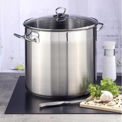 1x Casserole / Casseroles En Acier Inoxydable 15 Litres Avec Couvercle En Verre - Poêle Haushalt Adaptée à Toutes Les Sources De Chaleur - Fournitures De Cuisine / Cuisine -Fournitures De Cuisine Boutique 1200x1197 12