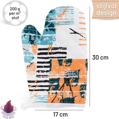 Sevilya Gant De Four Avec Manique - Katoen D'été, Thermolite Résistant à La Chaleur Jusqu'à 200°C Set De 2 Gants De Four Et Gants De Maniques Set Gants De Four -Fournitures De Cuisine Boutique 1200x1197 20
