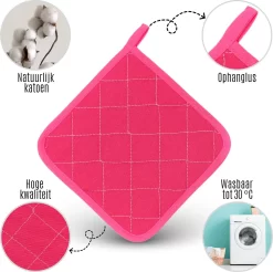 Tavas Dream Maniques Résistantes à La Chaleur 8 Pièces Rose Gant De Maniques Katoen, Thermolite Jusqu'à 220°C -Fournitures De Cuisine Boutique 1200x1197 21