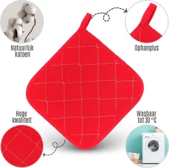 Tavas Dream Lot De 8 Maniques Résistantes à La Chaleur Gant De Maniques En Katoen Rouge, Thermolite Jusqu'à 220 °C -Fournitures De Cuisine Boutique 1200x1197 22