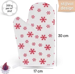 Gants De Four Moois Flocon De Neige 2 Pièces Gants De Cuisine Résistant à La Chaleur Gant De Cuisine En Katoen, Thermolite Jusqu'à 220°C -Fournitures De Cuisine Boutique 1200x1197 24